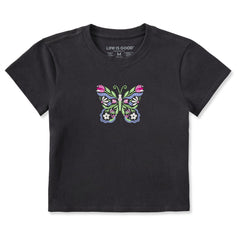 Women's Floral be the Butterfly Crusher-LITE Shrunken Tee