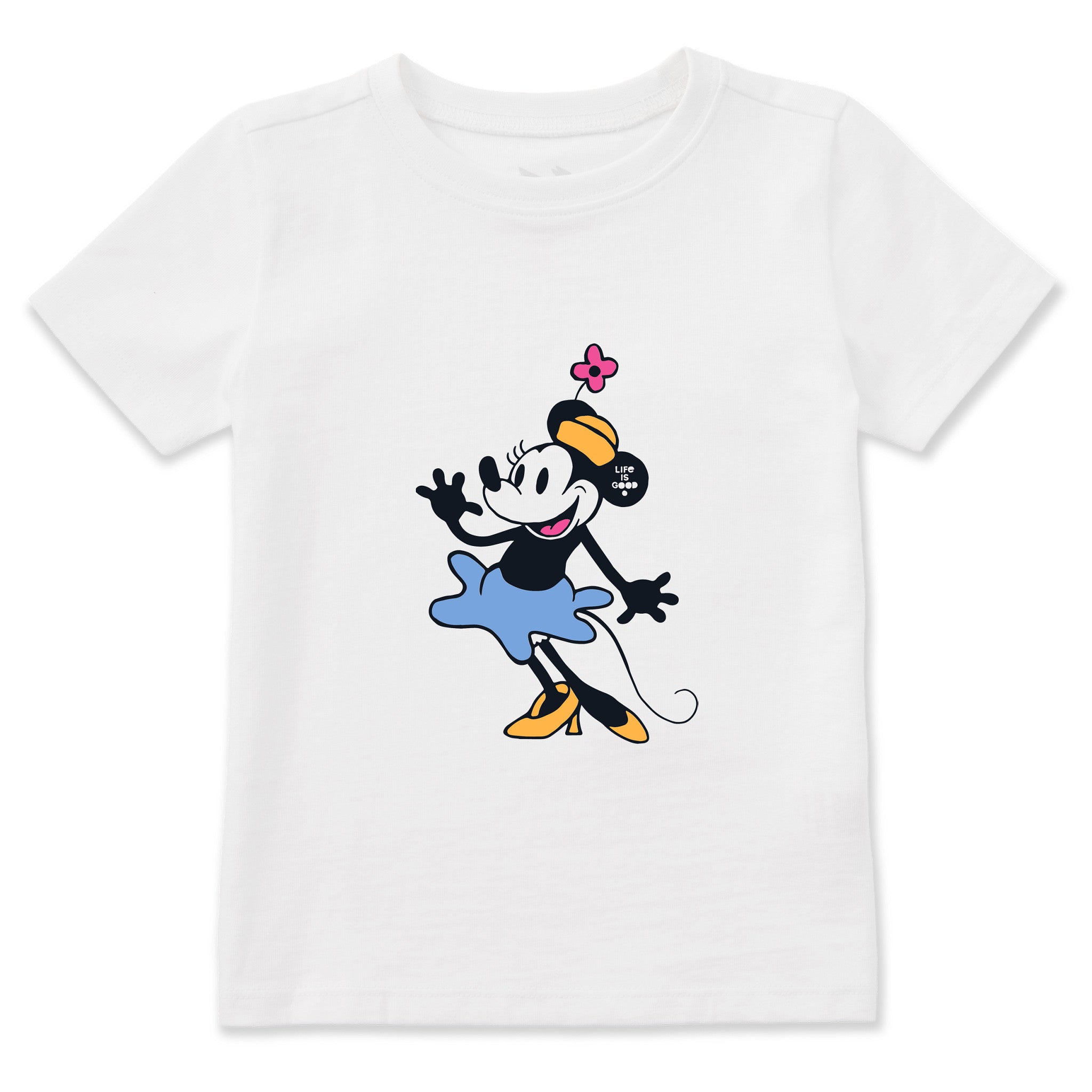 Toddler Steamboat Willie Miss Mouse Short Sleeve Crusher Tee