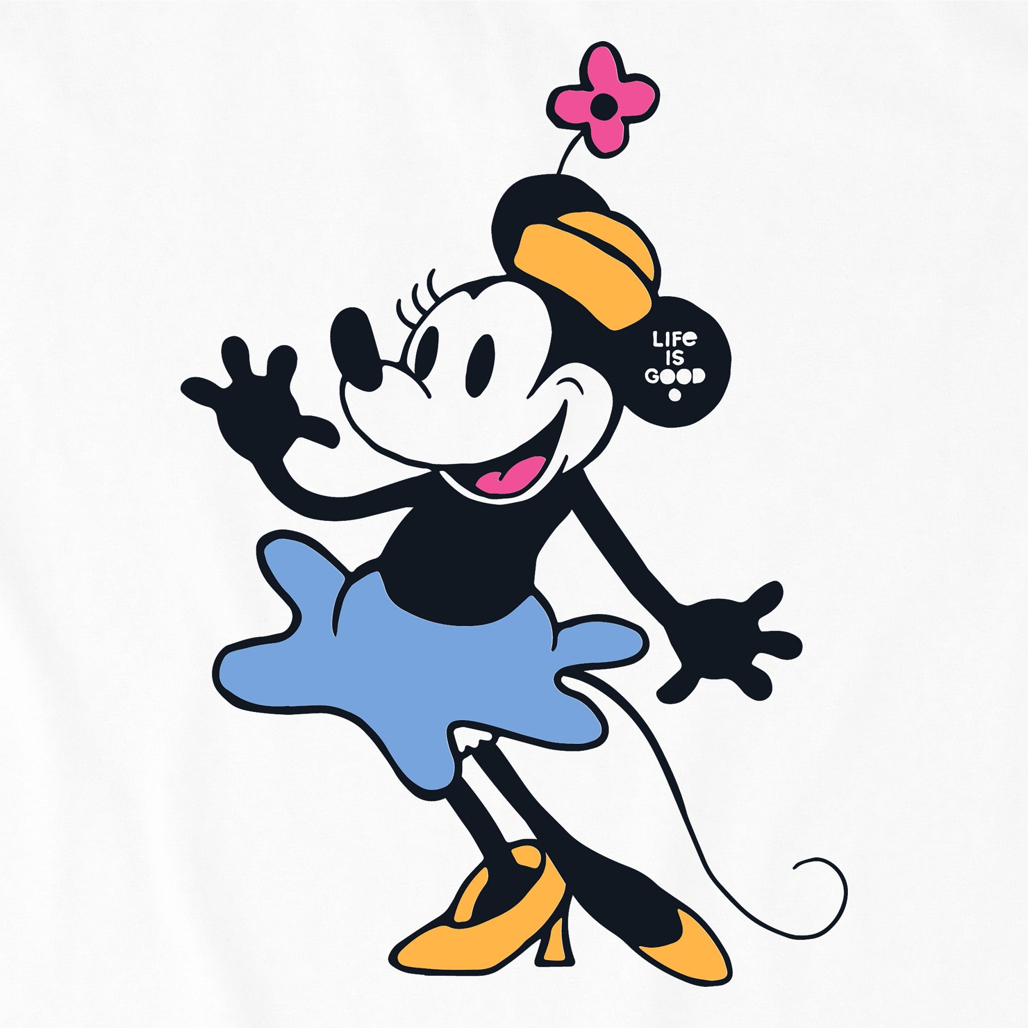 Toddler Steamboat Willie Miss Mouse Short Sleeve Crusher Tee
