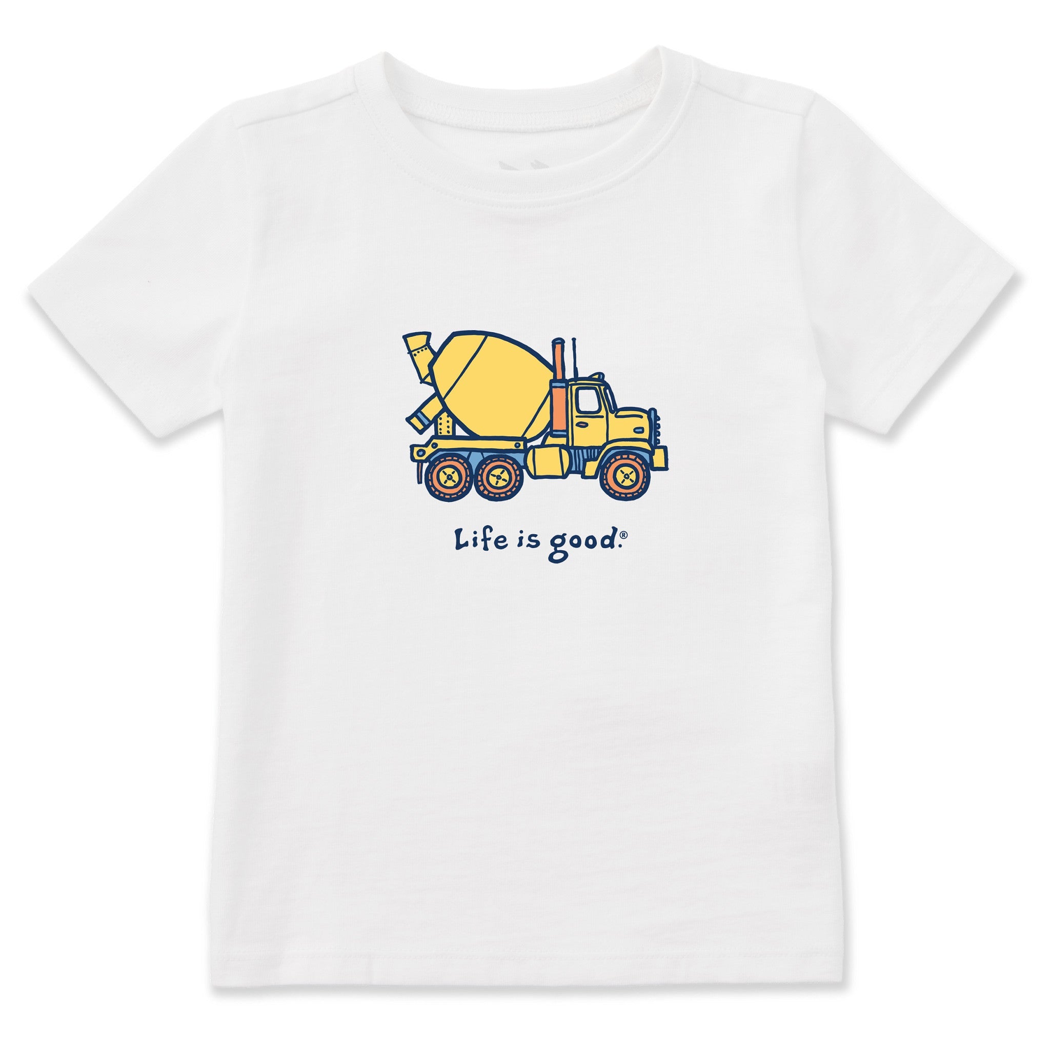 Toddler Big Cement Mixer Short Sleeve Crusher Tee