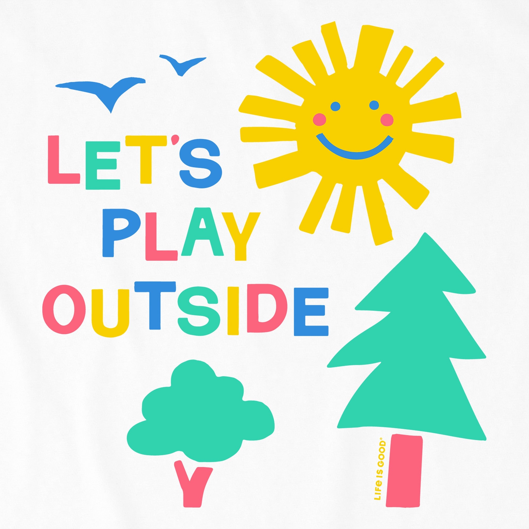 Toddler Let's Play Outside Short Sleeve Crusher Tee