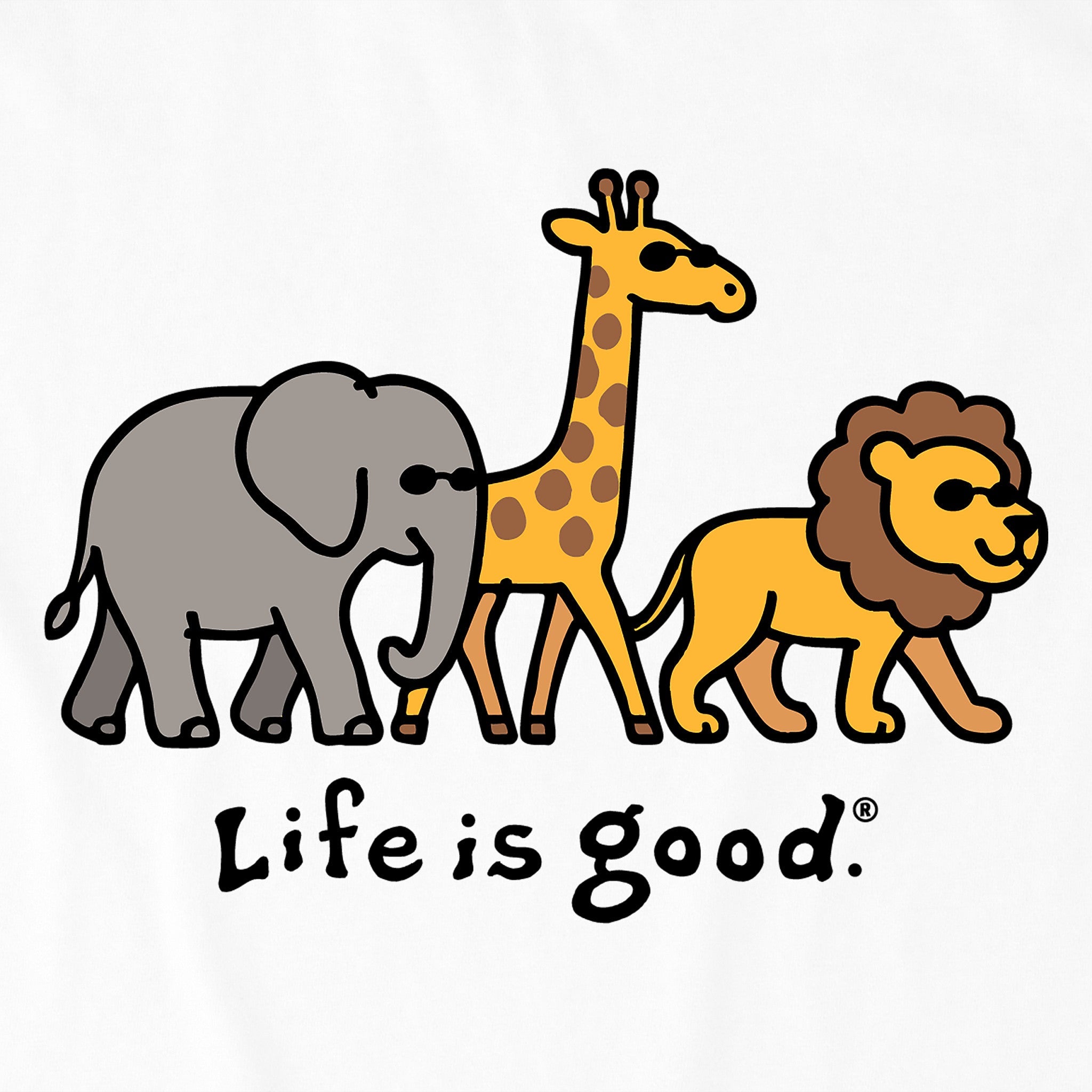 Toddler Big Animal Trio Short Sleeve Crusher Tee