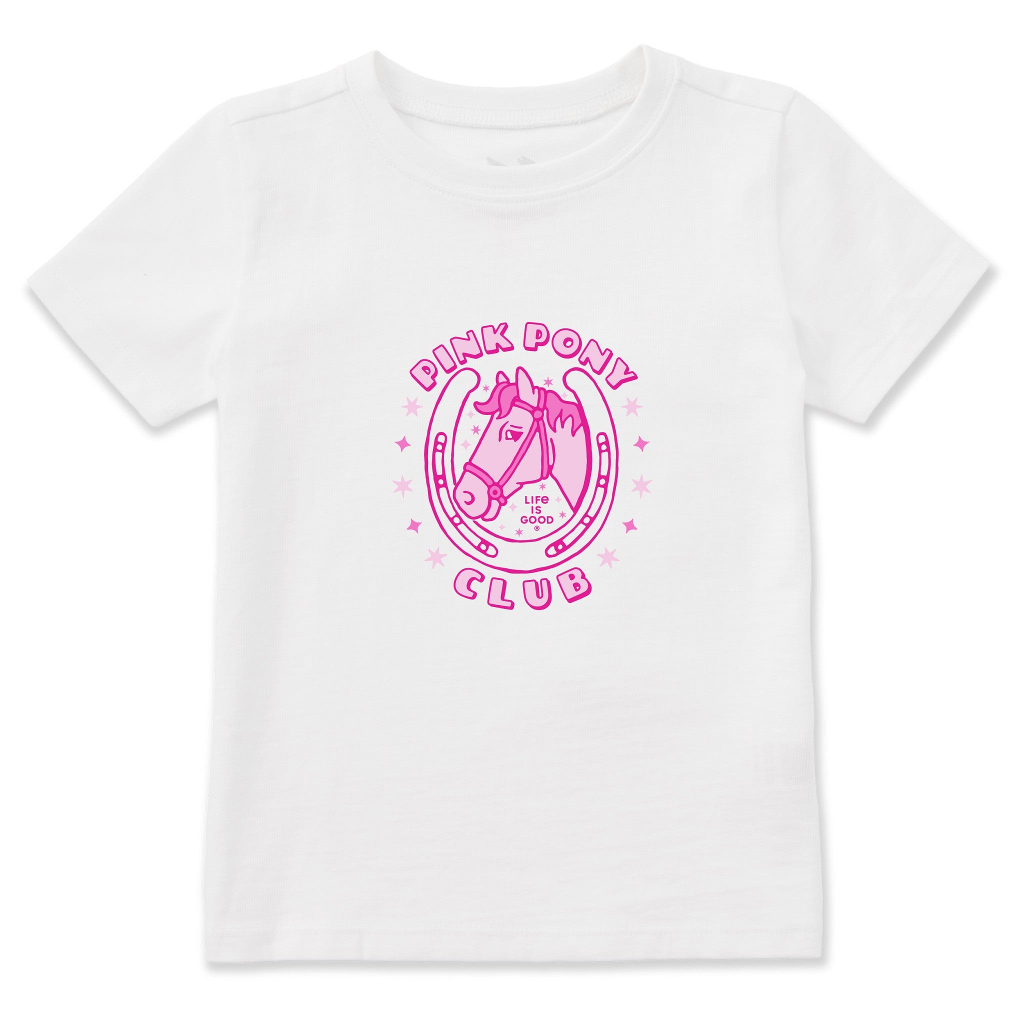 Toddler Pink Pony Club Short Sleeve Crusher Tee