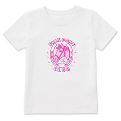 Toddler Pink Pony Club Short Sleeve Crusher Tee