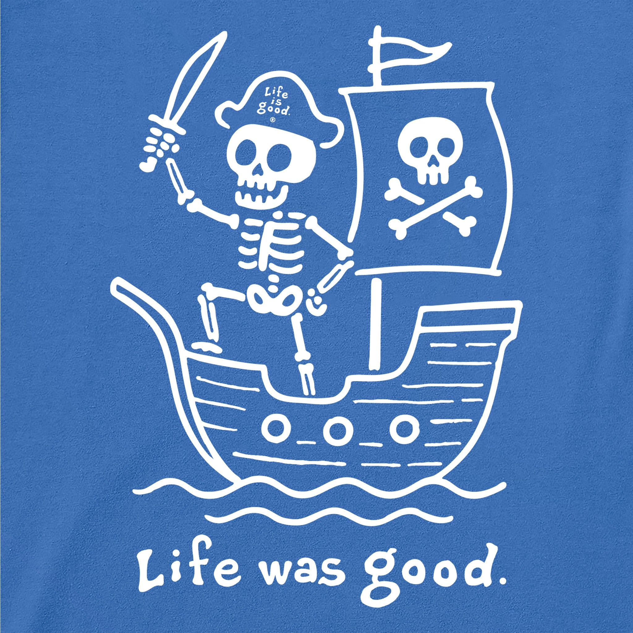 Toddler Pirate Skeleton Short Sleeve Crusher Tee