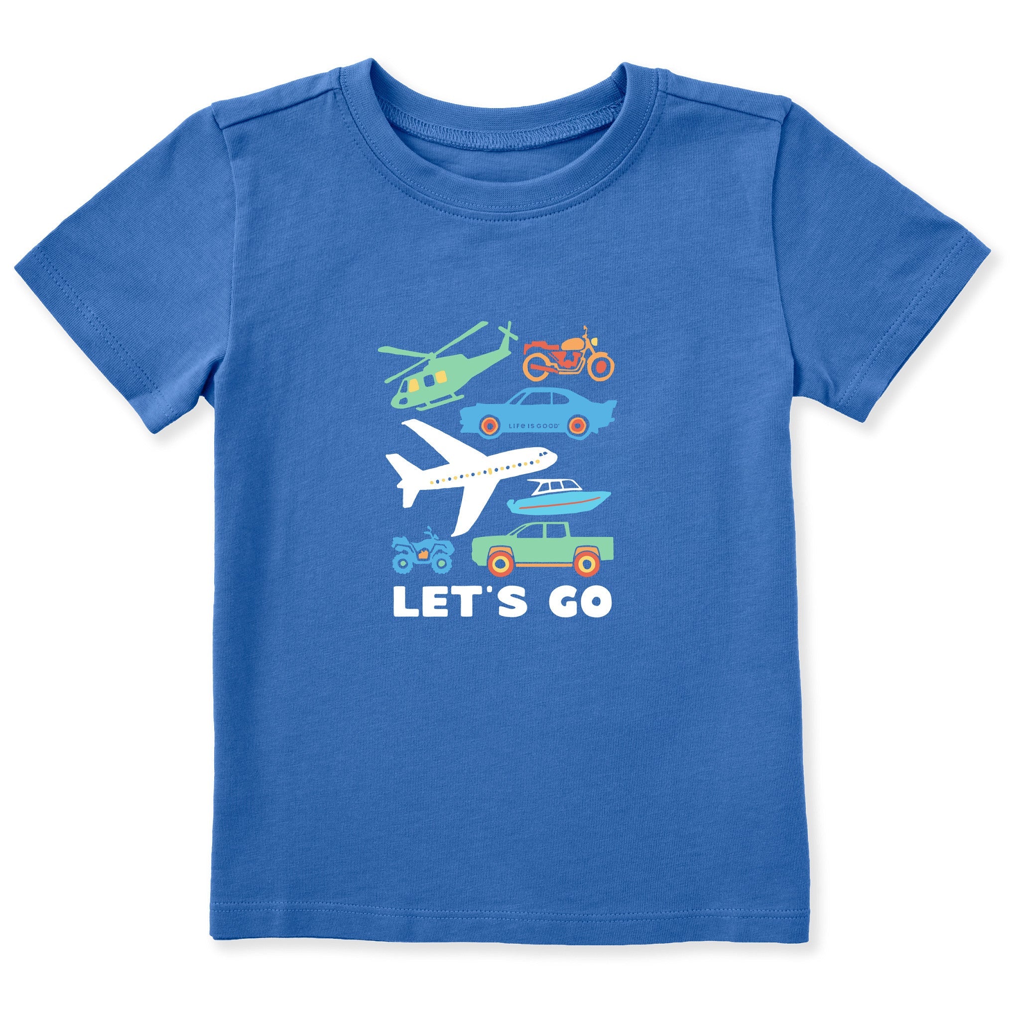 Toddler Let's Go Vehicles Short Sleeve Crusher Tee