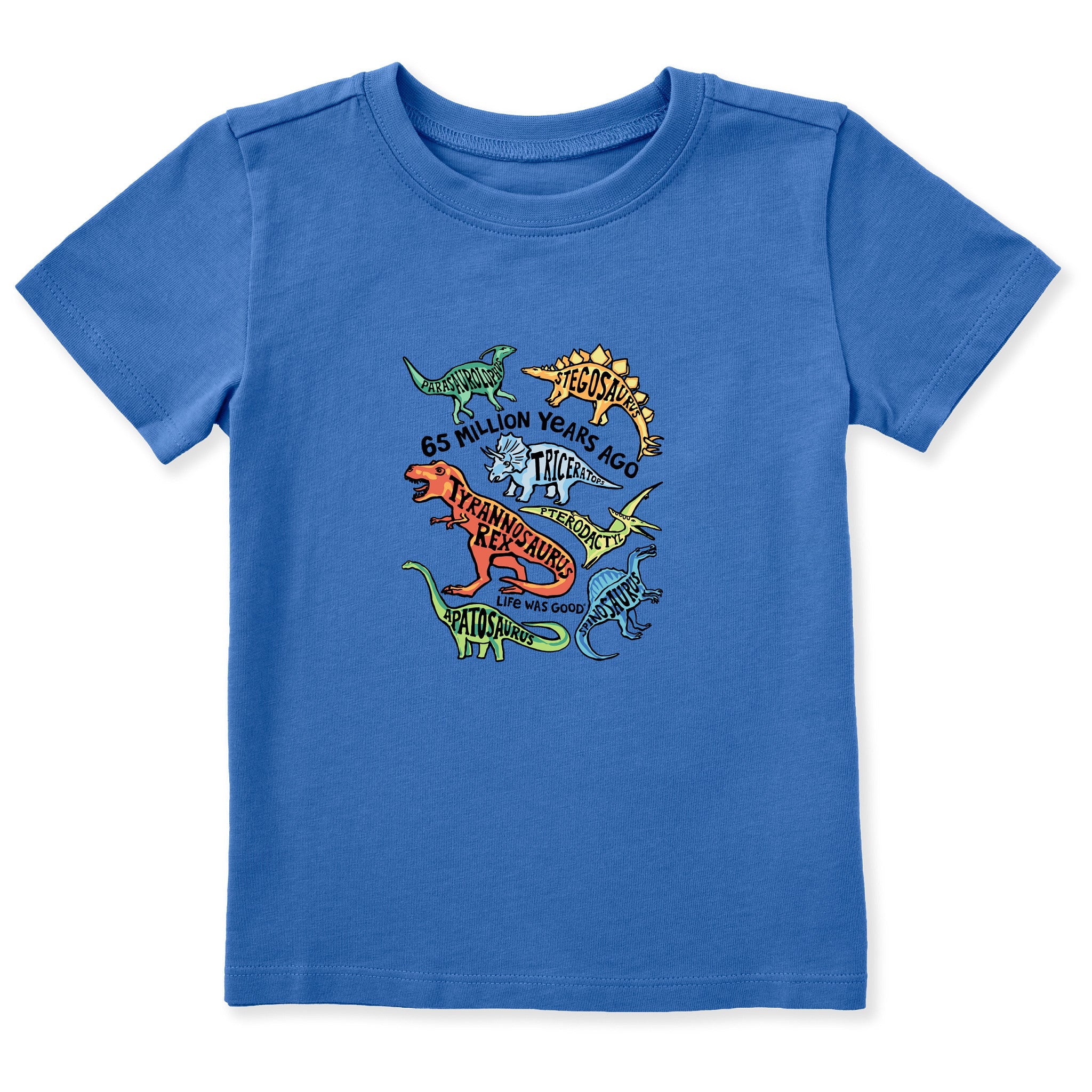 Toddler Life was Good for Dinosaurs Short Sleeve Crusher Tee