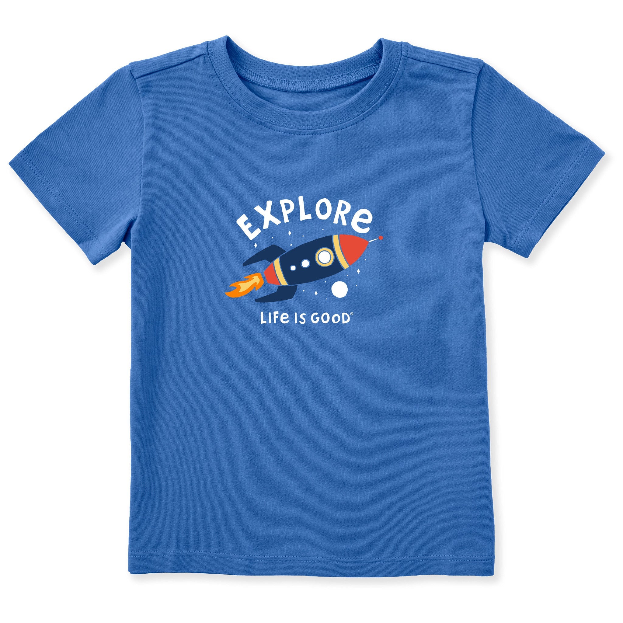 Toddler Explore Rocket Short Sleeve Crusher Tee