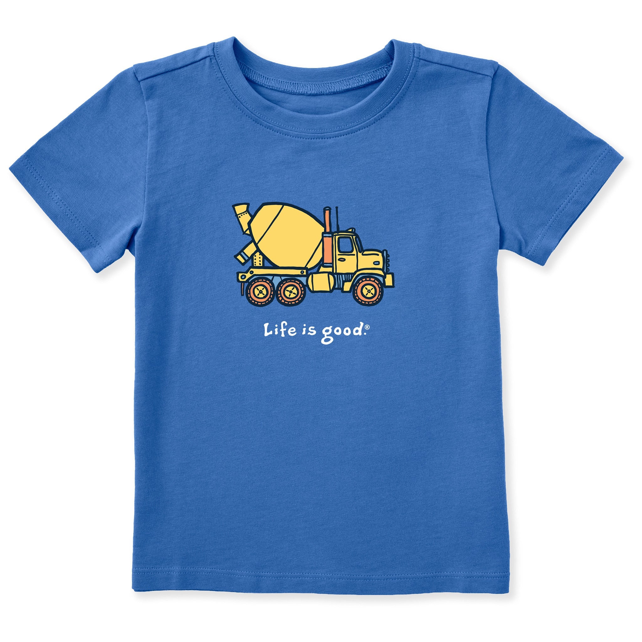 Toddler Big Cement Mixer Short Sleeve Crusher Tee