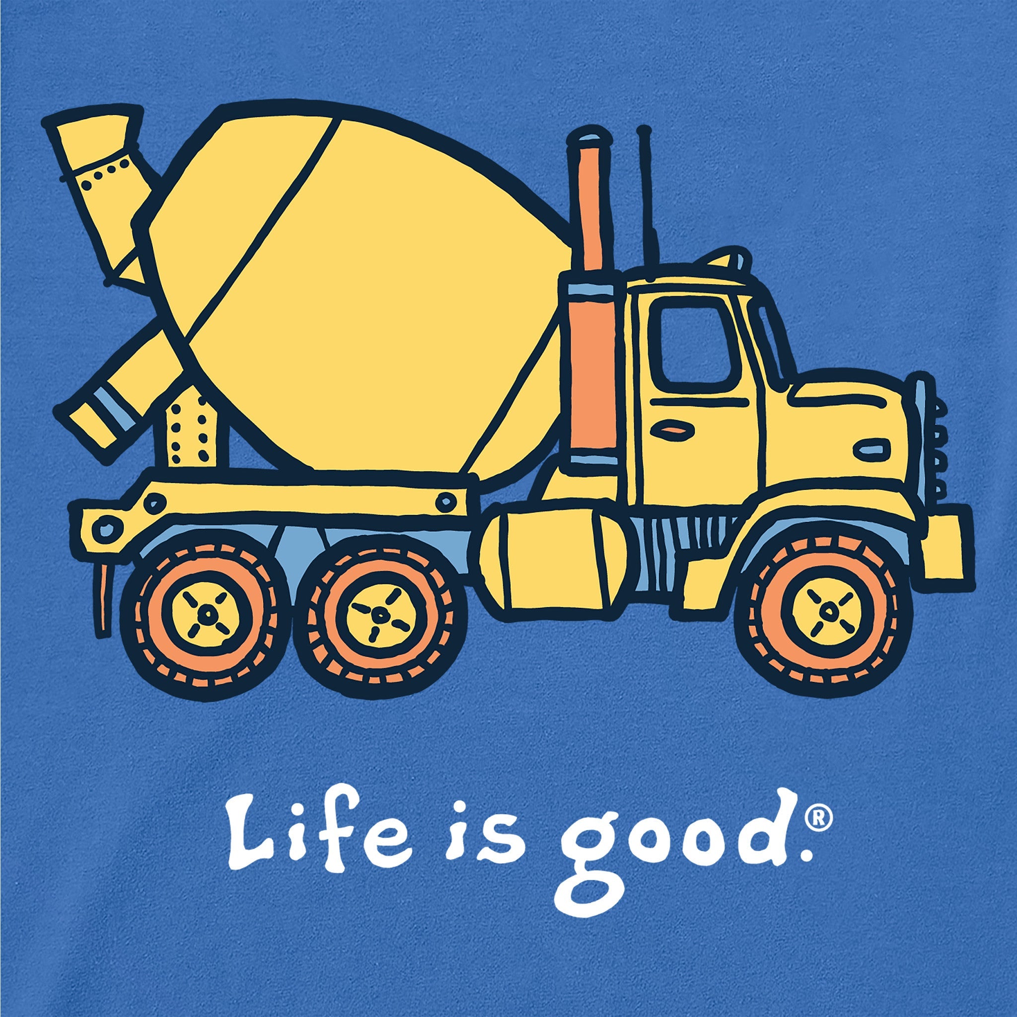 Toddler Big Cement Mixer Short Sleeve Crusher Tee
