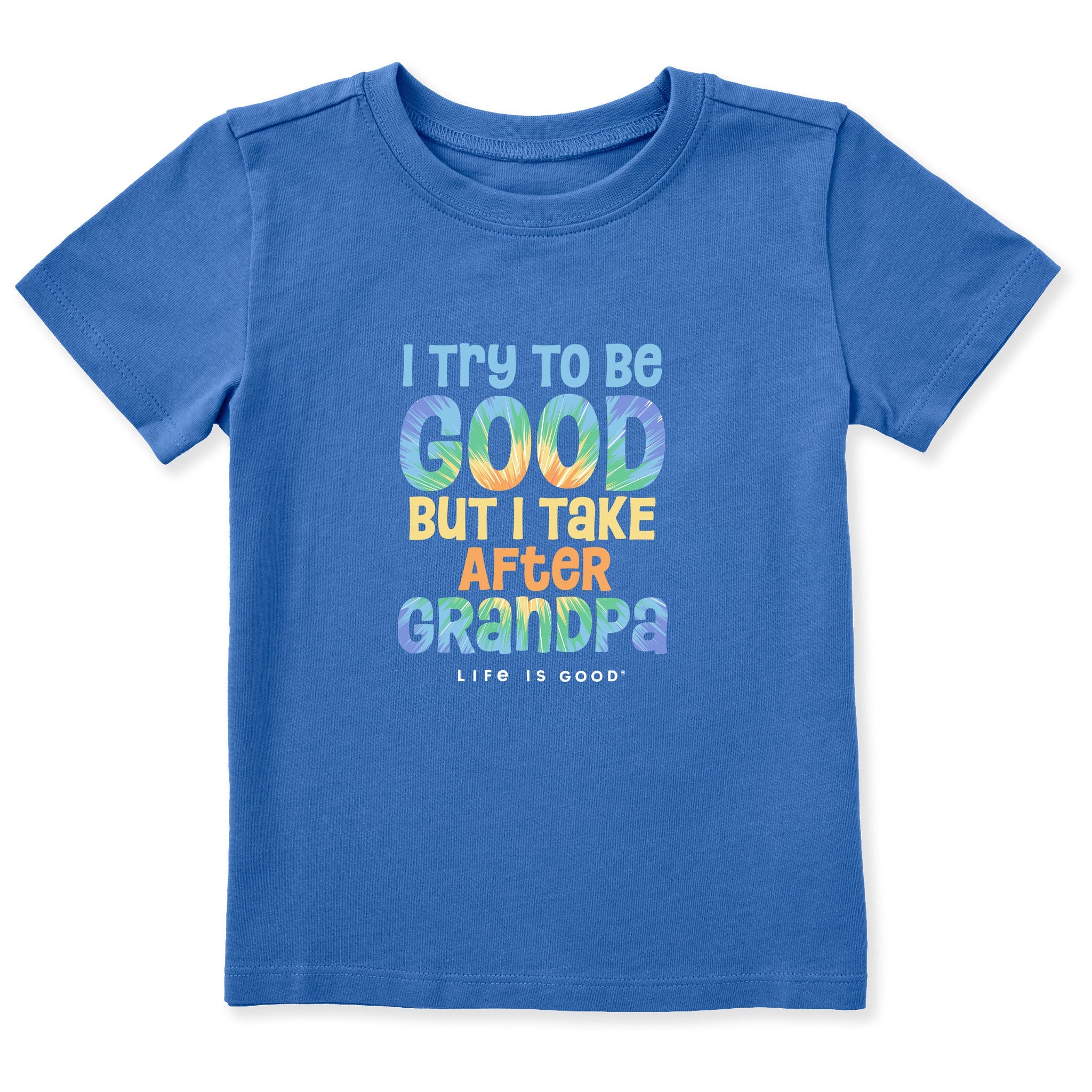 Toddler Tie Dye Good Grandpa Short Sleeve Crusher Tee