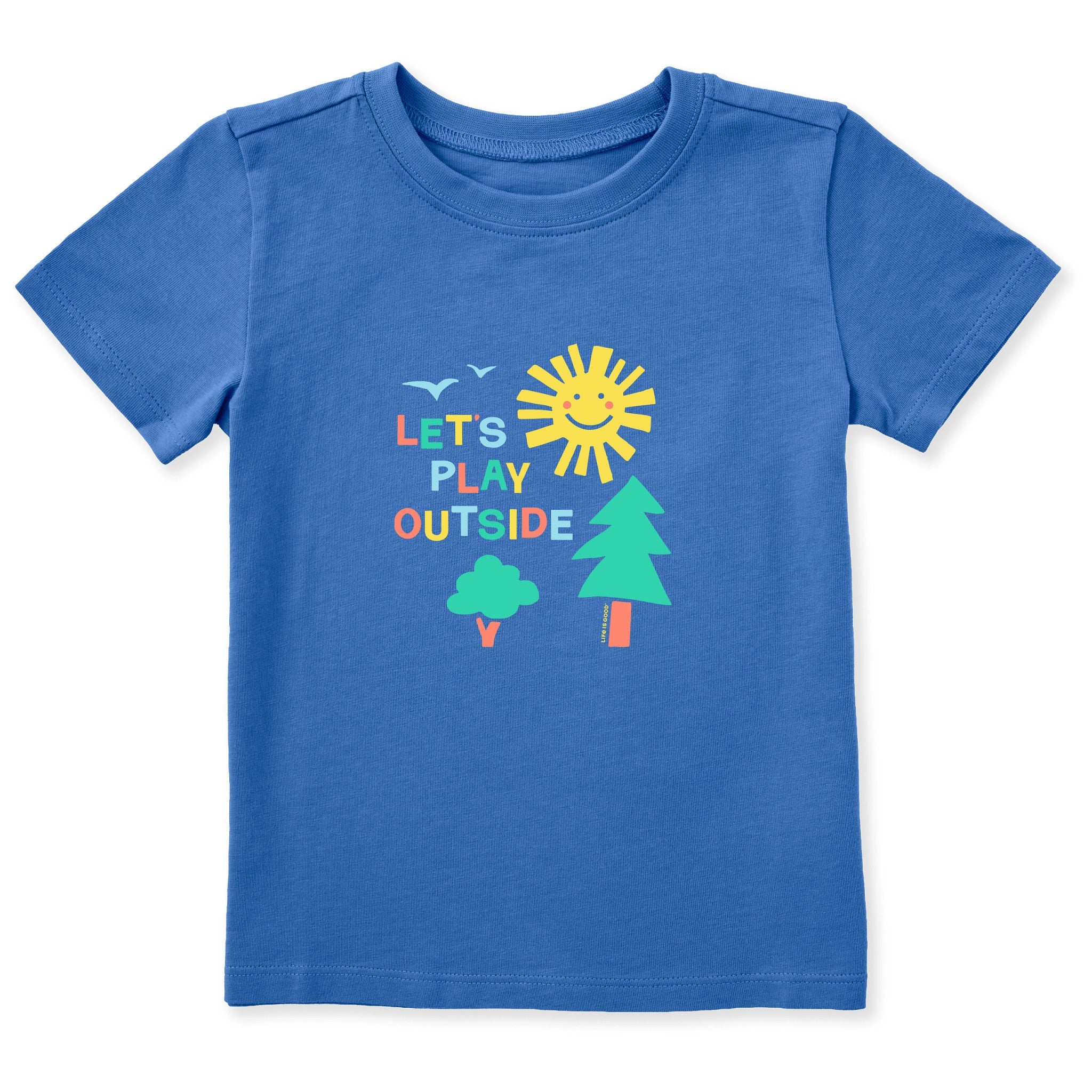 Toddler Let's Play Outside Short Sleeve Crusher Tee