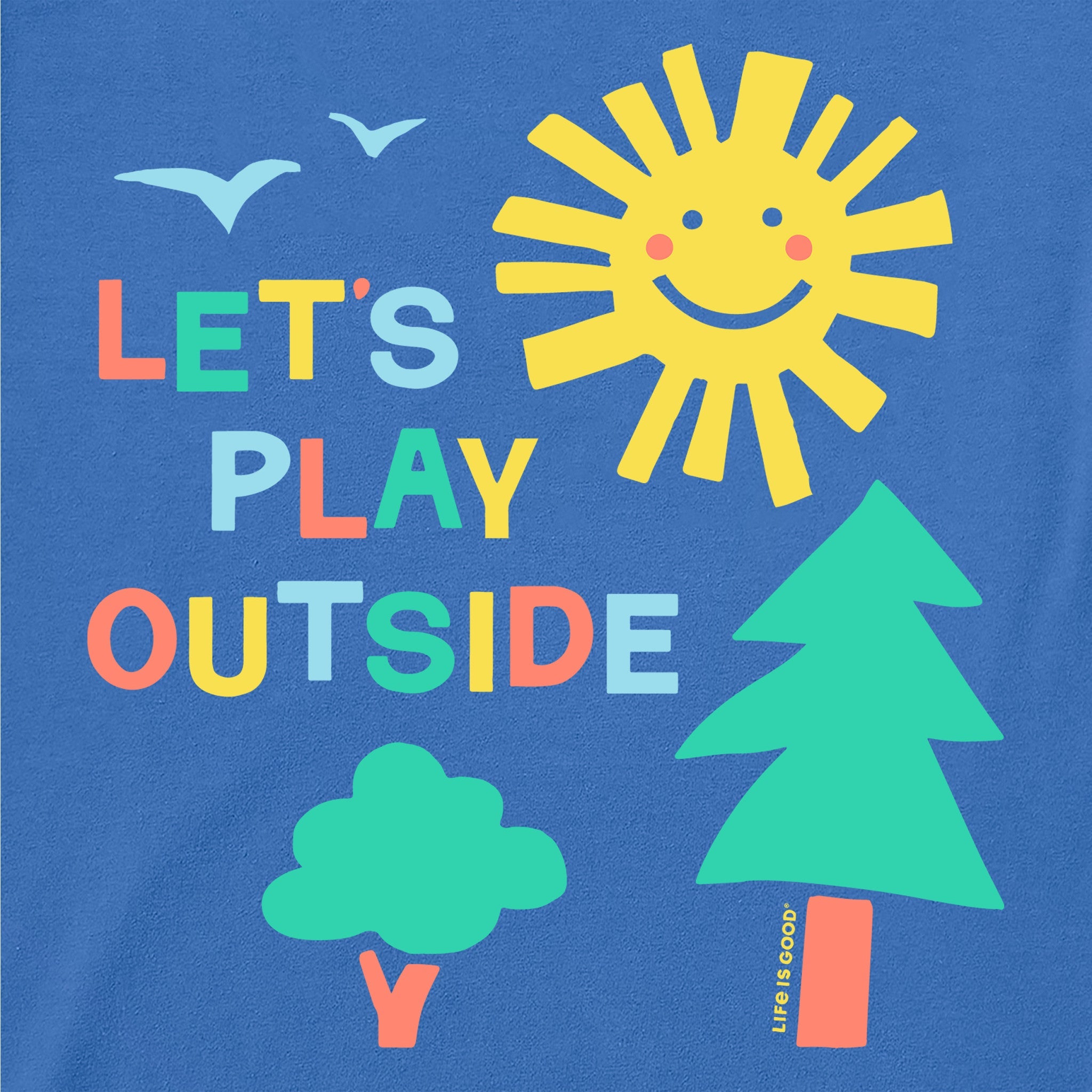Toddler Let's Play Outside Short Sleeve Crusher Tee