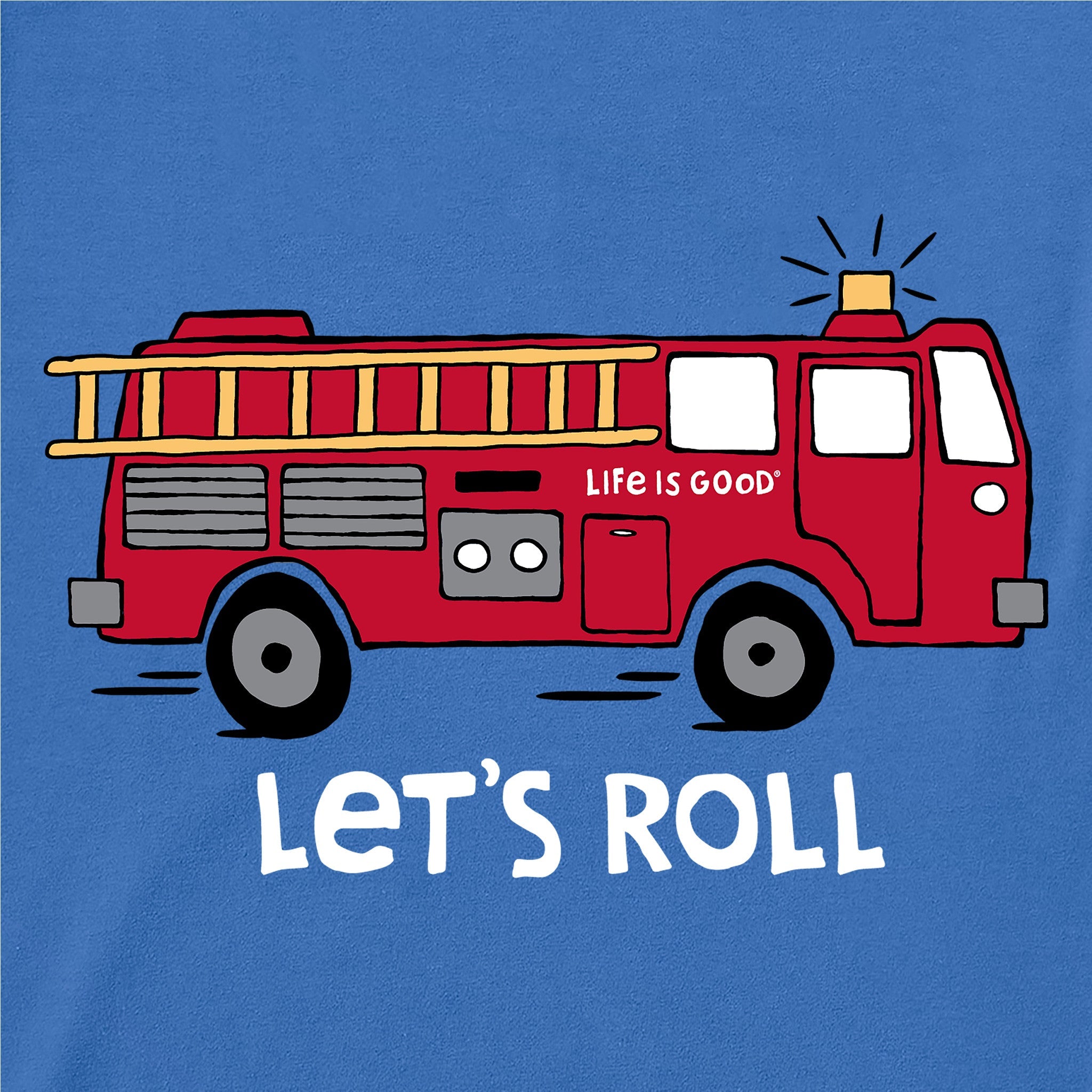 Toddler Let's Roll Firetruck Short Sleeve Crusher Tee