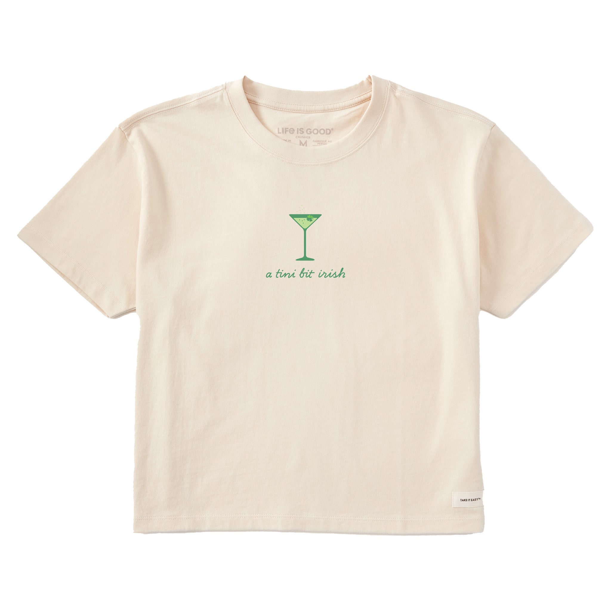 Women's A Tini Bit Irish Short Sleeve Crusher Boxy Tee