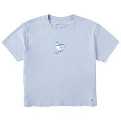 Women's Goose on Skis Short Sleeve Crusher Boxy Tee