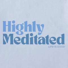 Women's Highly Meditated Text Short Sleeve Crusher Boxy Tee