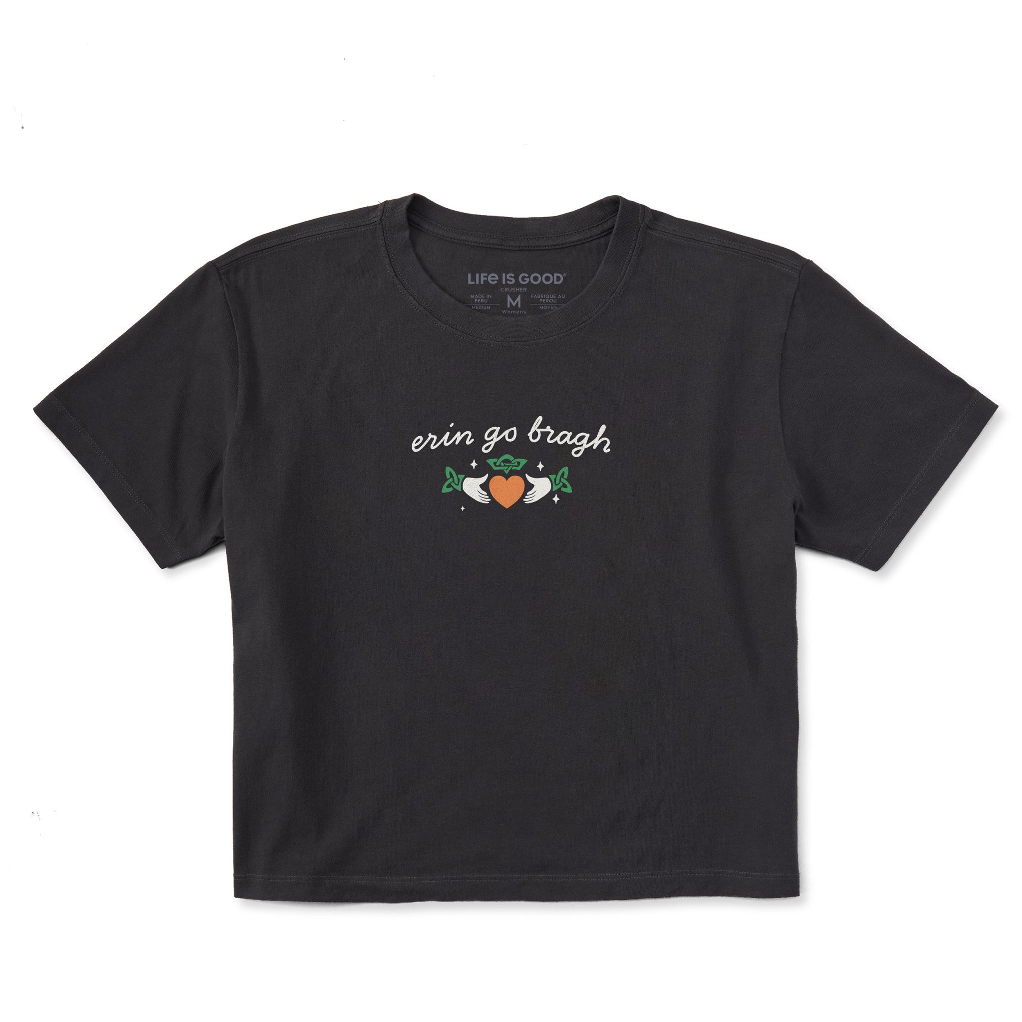Women's Erin Go Bragh Claddagh Short Sleeve Crusher Boxy Tee