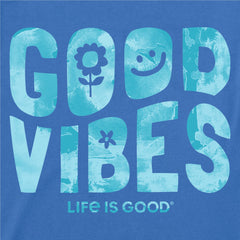 Women's Good Vibes Tie Dye Short Sleeve Crusher Boxy Tee