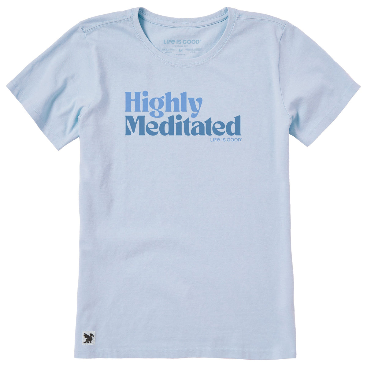 Women's Highly Meditated Text Short Sleeve Crusher Tee