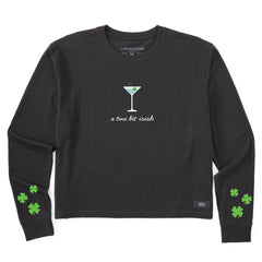 Women's A Tini Bit Irish Long Sleeve Crusher Boxy Tee