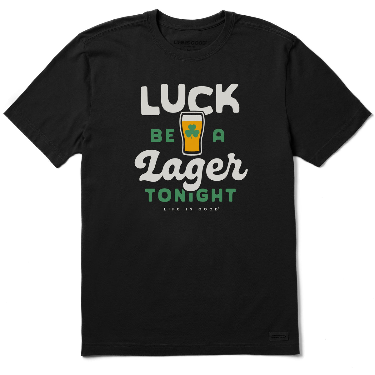 Men's Luck be a Lager Tonight Short Sleeve Crusher Tee