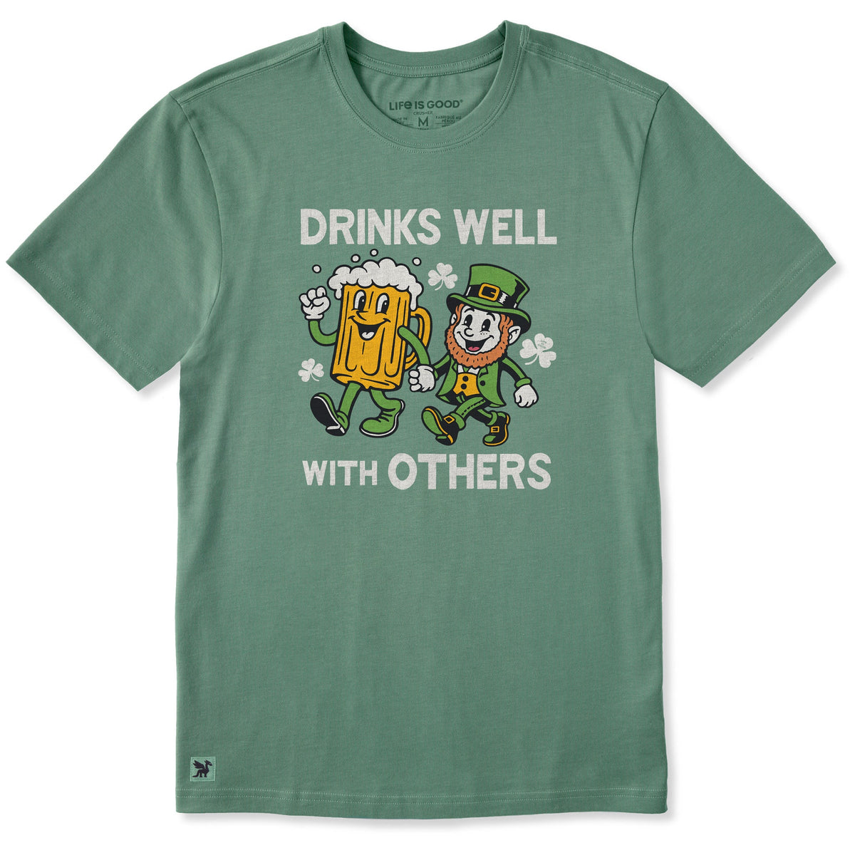 Men's Drinks Well With Others Leprechaun Short Sleeve Crusher Tee