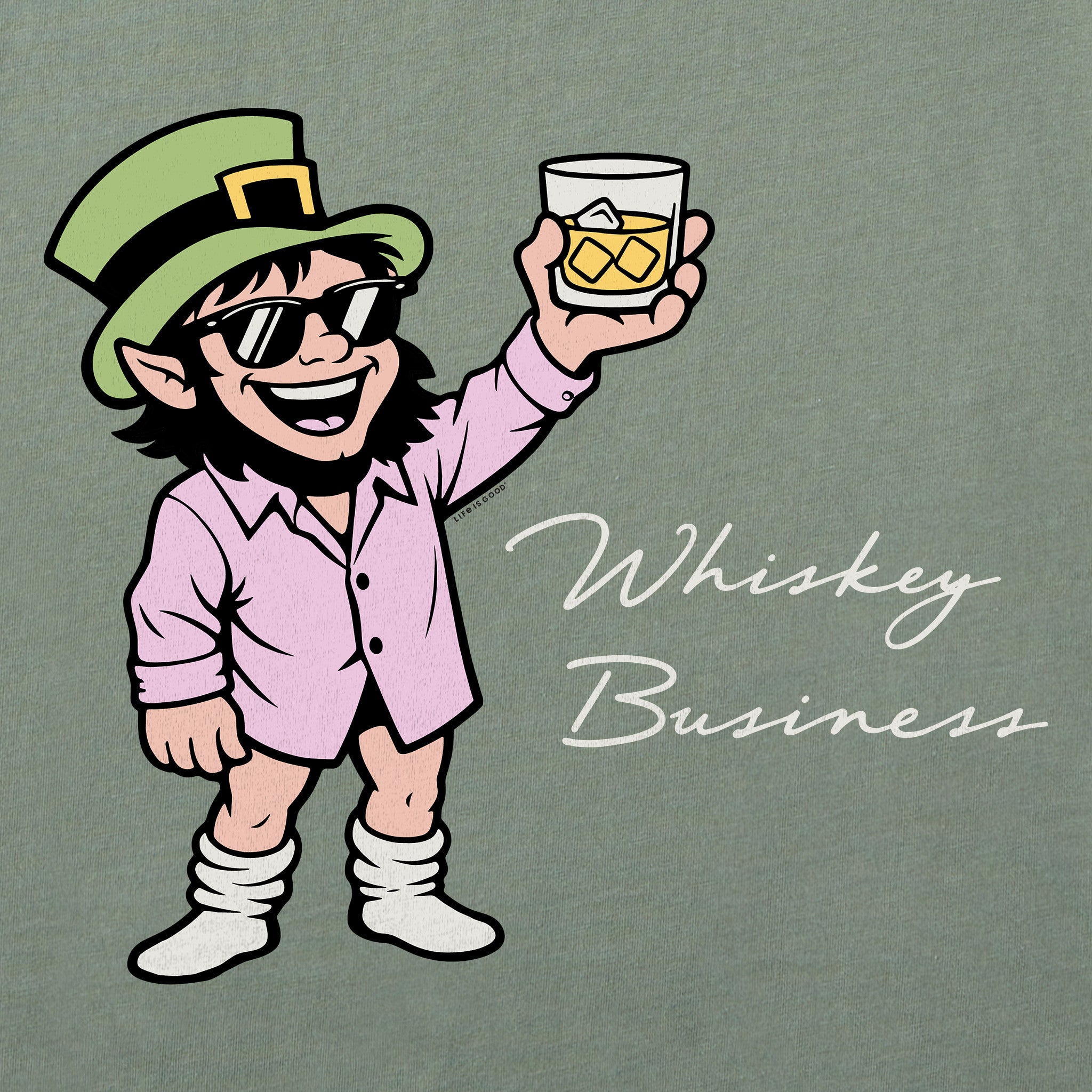 Men's Whiskey Business Leprechaun Short Sleeve Crusher Tee