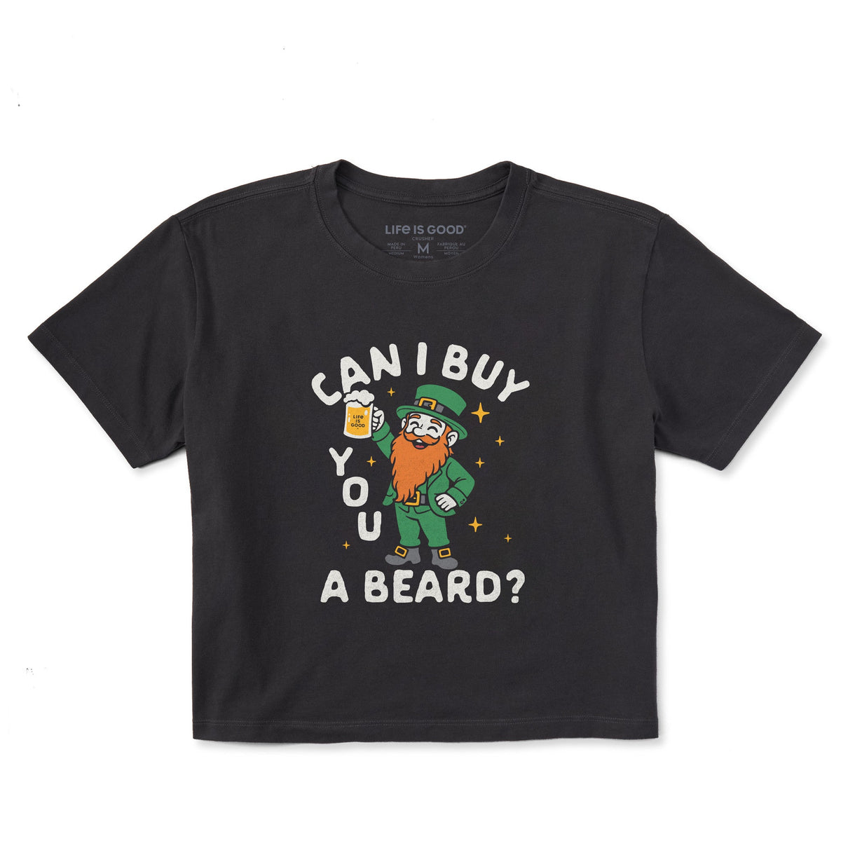 Women's Can I Buy You a Beard Short Sleeve Crusher Boxy Tee