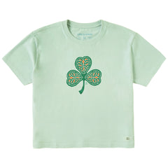 Women's Celtic Knot Shamrock Short Sleeve Crusher Boxy Tee
