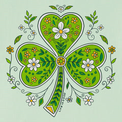 Women's Doodle Shamrock Short Sleeve Crusher Boxy Tee