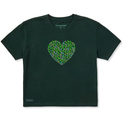 Women's A Shamrock Heart Short Sleeve Crusher Boxy Tee