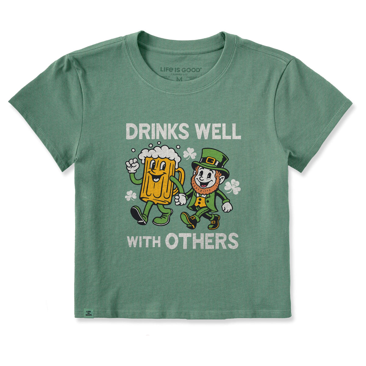 Women's Drinks Well With Others Leprechaun Crusher-LITE Shrunken Tee