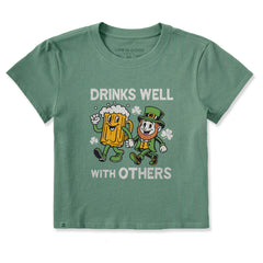 Women's Drinks Well With Others Leprechaun Crusher-LITE Shrunken Tee