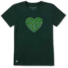 Women's A Shamrock Heart Short Sleeve Crusher Tee