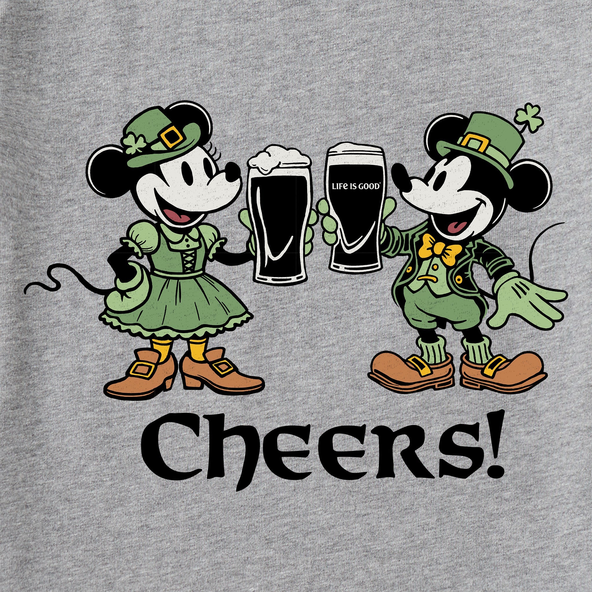 Women's Cheers to the Irish Mice Short Sleeve Crusher Tee