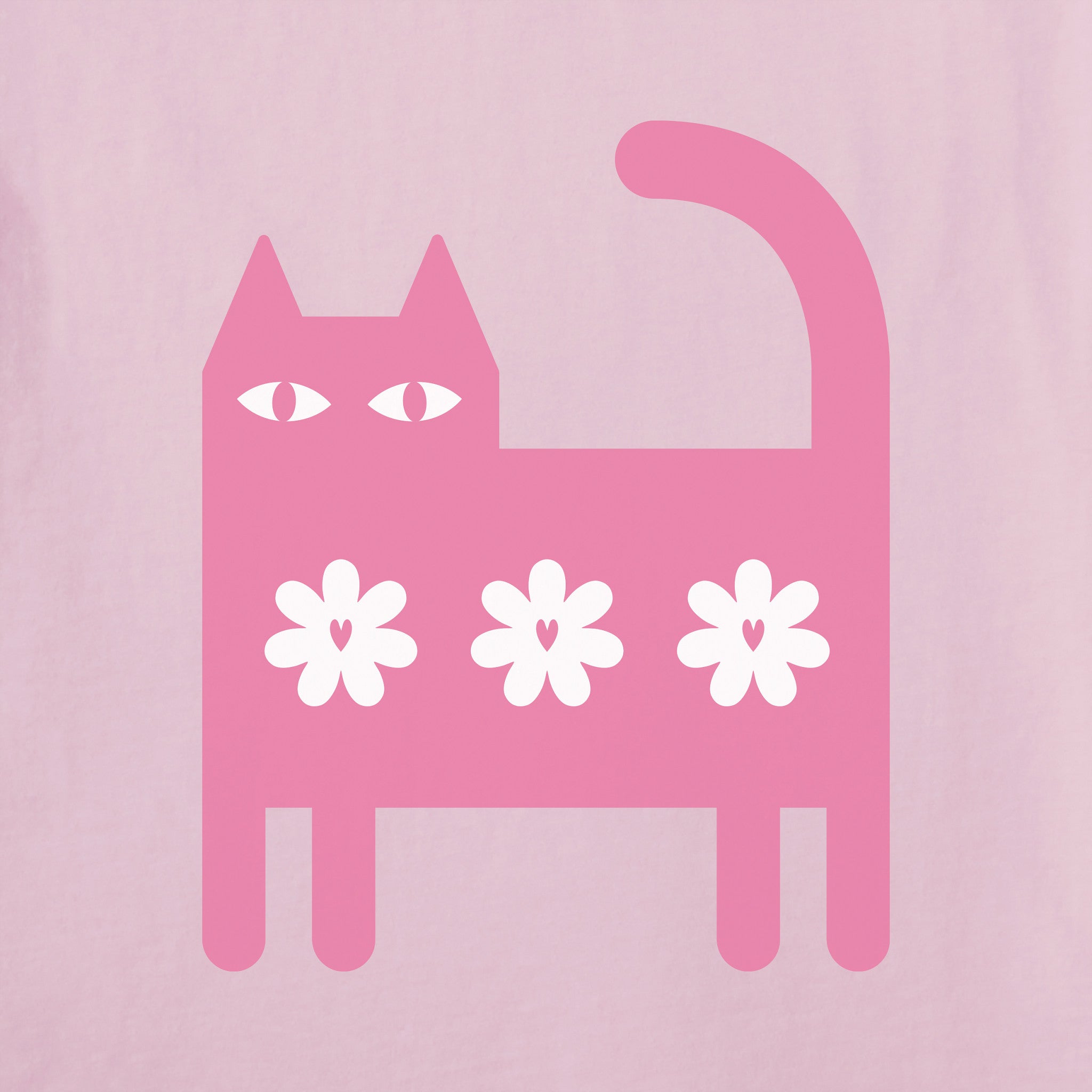 Women's Cat Three Daisies Long Sleeve Crusher Tee