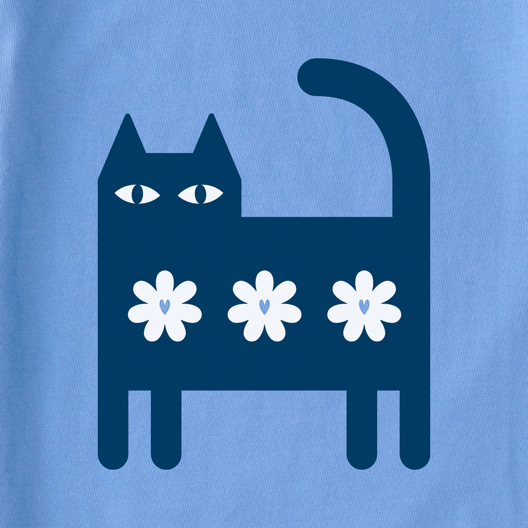 Women's Cat Three Daisies Long Sleeve Crusher Tee
