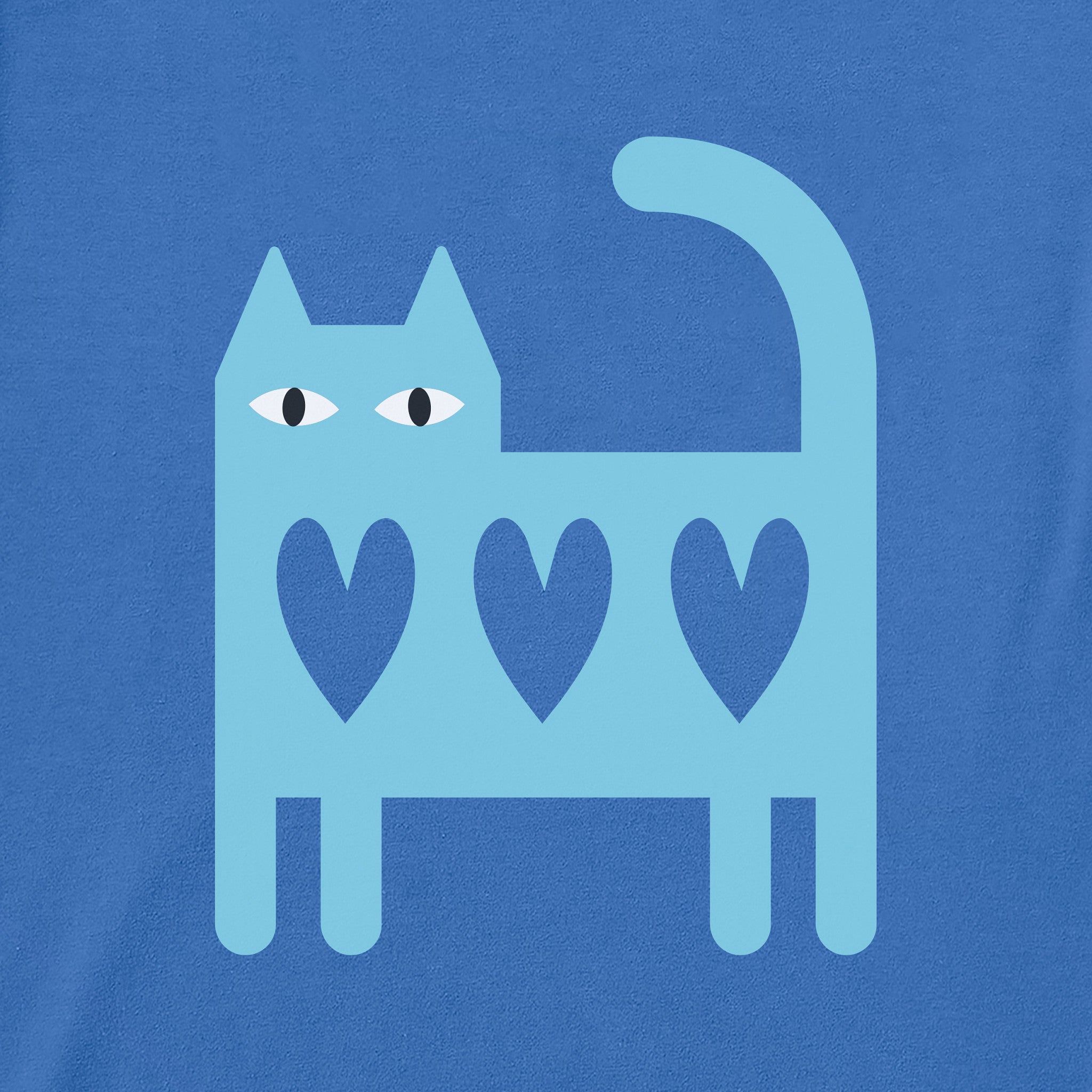Women's Cat Three Hearts Short Sleeve Crusher Tee