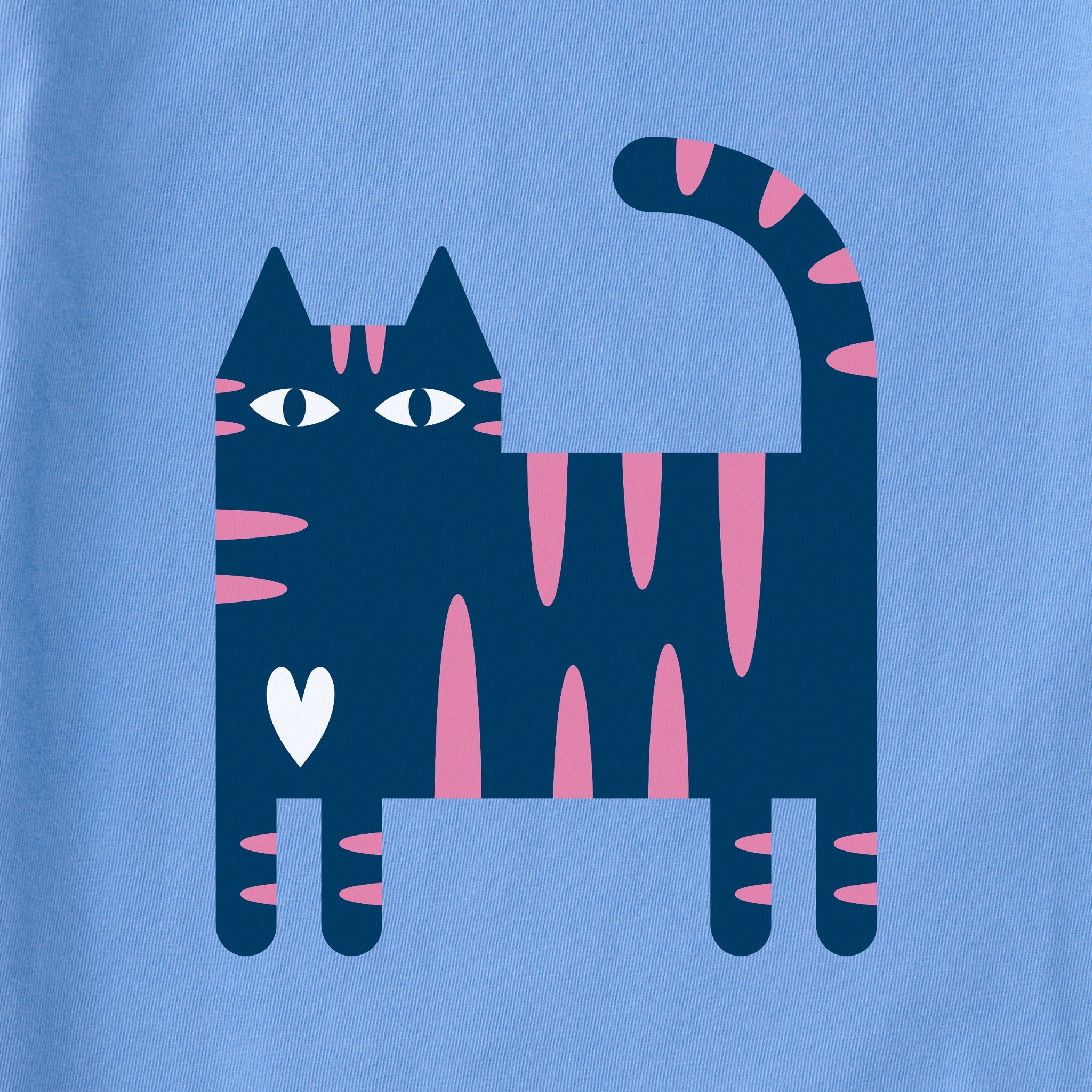 Women's Cat Stripes Short Sleeve Crusher Tee