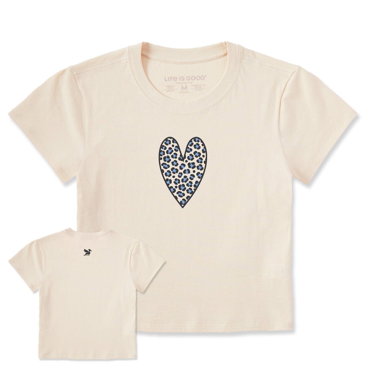Women's Cat Print Heart Crusher-LITE Shrunken Tee