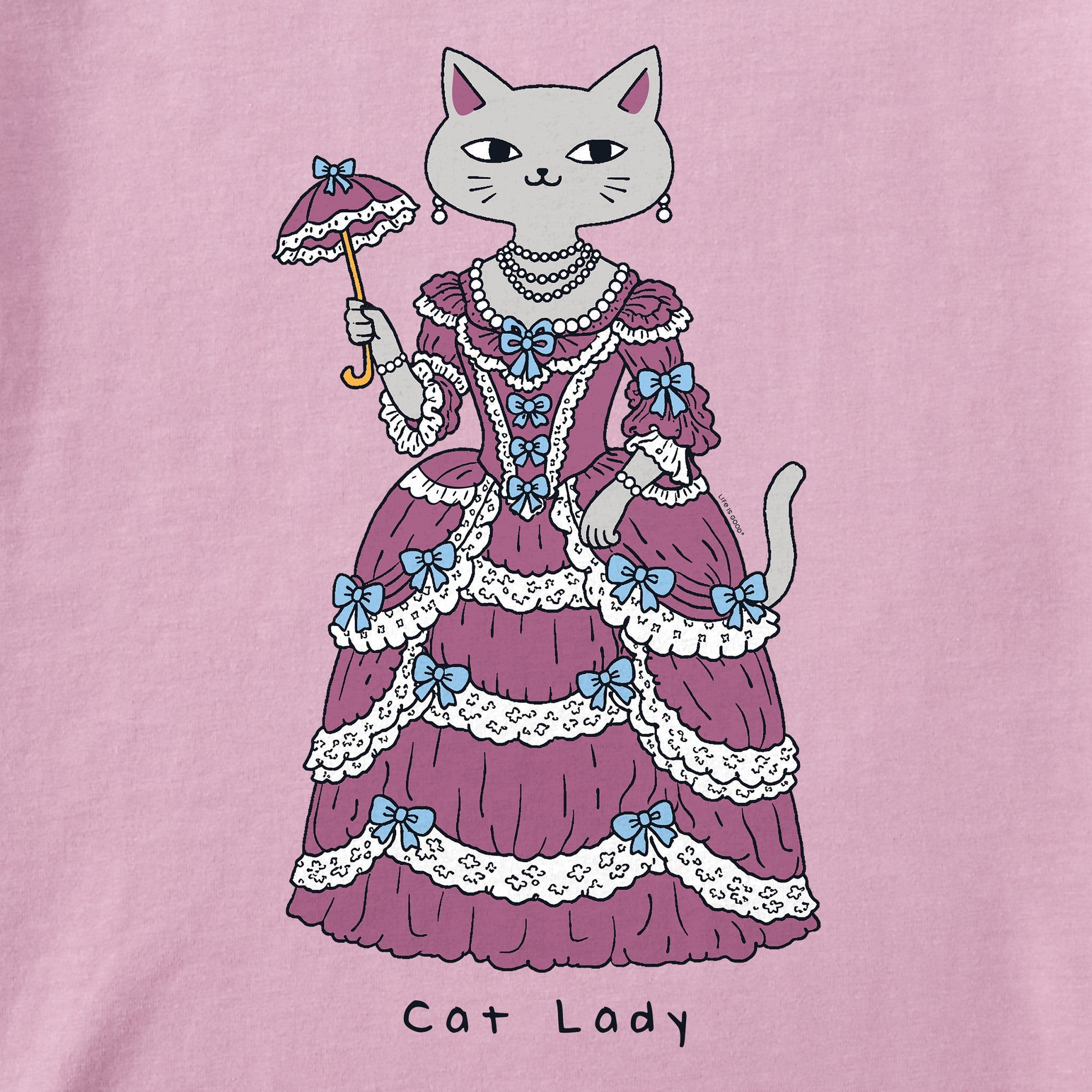 Kids Fancy Cat Lady Short Sleeve Crusher Tee