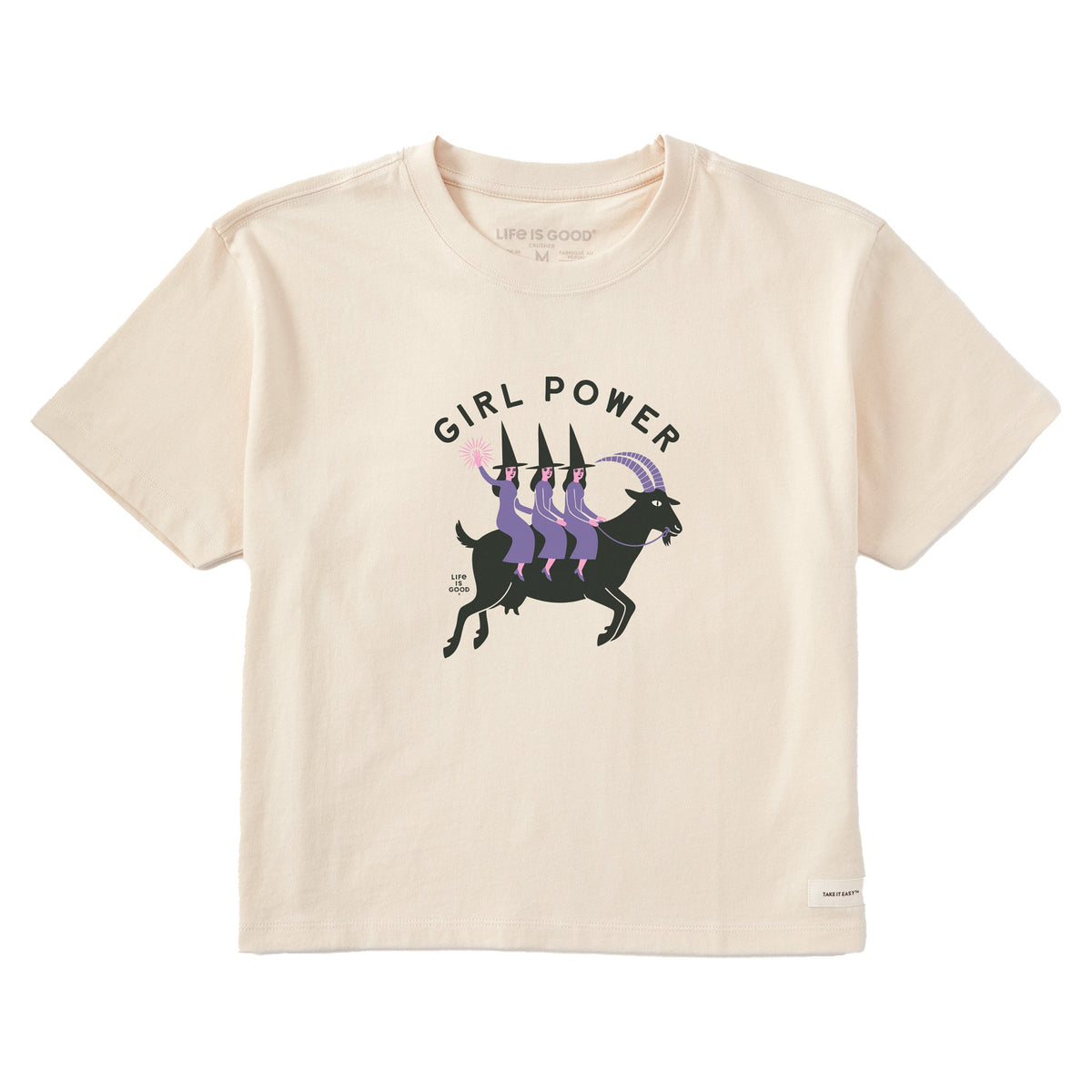 Women's Girl Power Witches Short Sleeve Crusher Boxy Tee
