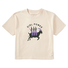 Women's Girl Power Witches Short Sleeve Crusher Boxy Tee