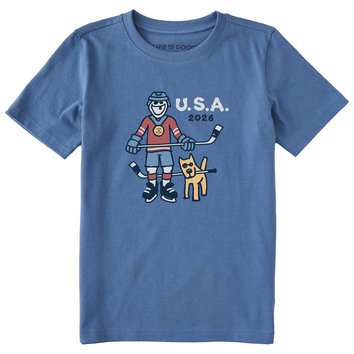 Kids Jake Hockey Gold 2026 Short Sleeve Crusher Tee