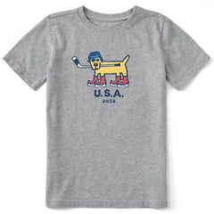 Kids Rocket Hockey Gold 2026 Short Sleeve Crusher Tee