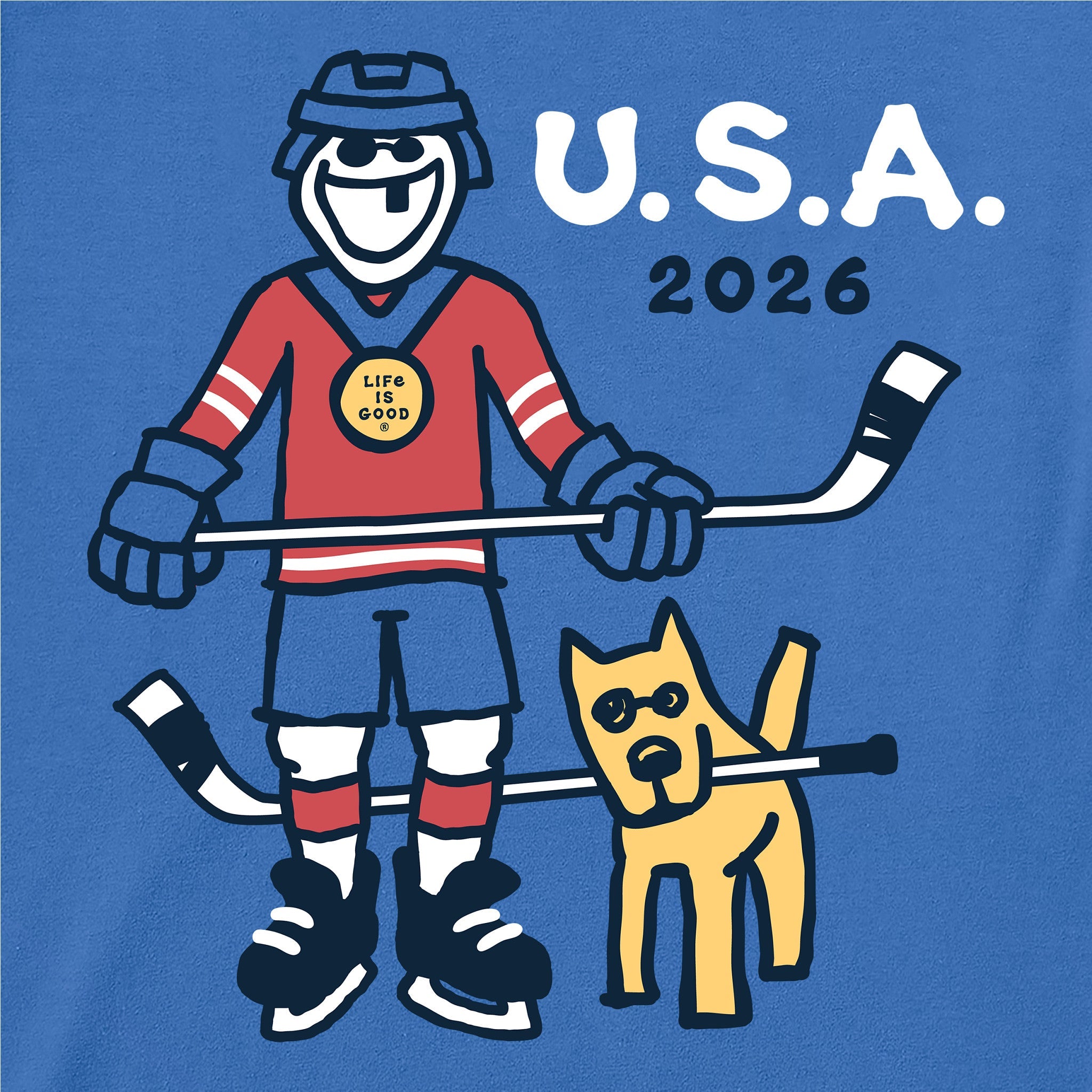 Women's Jake Hockey Gold 2026 Short Sleeve Crusher Boxy Tee