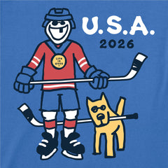 Women's Jake Hockey Gold 2026 Short Sleeve Crusher Boxy Tee