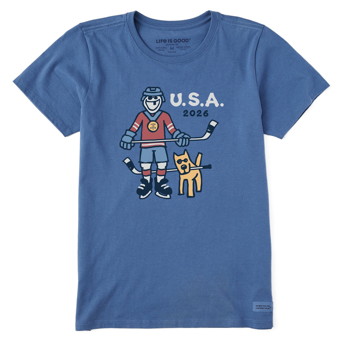 Women's Jake Hockey Gold 2026 Short Sleeve Crusher Tee