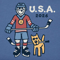 Women's Jake Hockey Gold 2026 Short Sleeve Crusher Tee